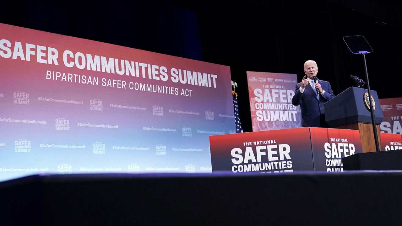 Biden calls for more gun action at summit in Conn.